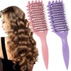 Cepillo Para Cabello Rizado 2 Piezas, Peine Desenredante Antitirones, Cepillo