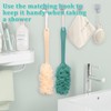 4Pack Back Scrubber for Shower Loofah with Long Handle, Shower