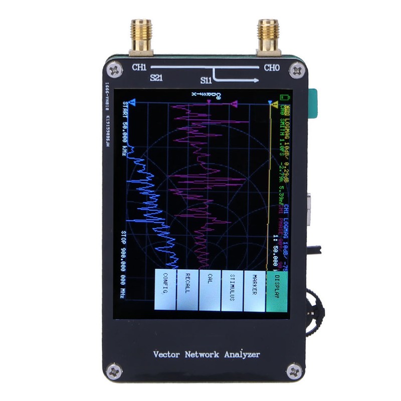 NanoVNA Vector Network Antenna Shortwave Analyzer 50Khz~900Mhz 2.8in TFT 70/60/50dB
