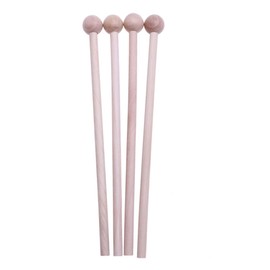 Healifty 4 x Wooden Mallets Marimba Mallet Drumsticks Ball Bat Sound Bars