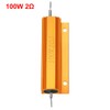uxcell Aluminum Case Resistor 100W 2 Ohm Wirewound Yellow for