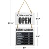 Excello Global Products Business Hours Hanging Chalkboard Rustic Welcome Chalk