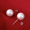 3 Pairs of Earrings Pearl Silver 925 Pearl Earrings Women's