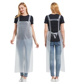 Nanxson TPU Waterproof Lightweight Apron with Adjustable H-shaped for Dishwashing Cleaning Lab Work Dog Grooming CFS0009 Transparent