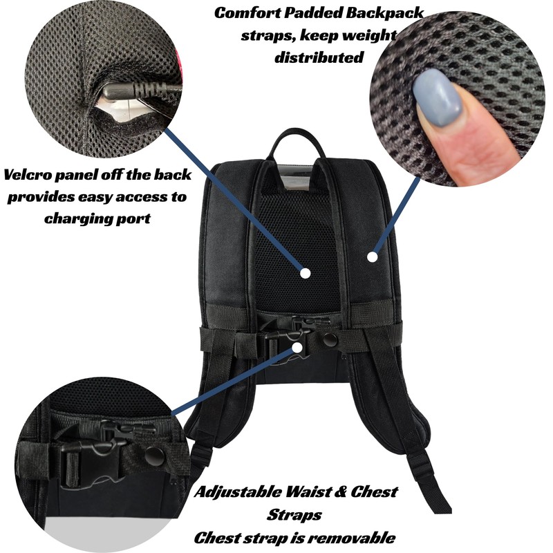 Backpack Fit for Rhythm P2 and React Health POC2000–Lightweight, Mesh