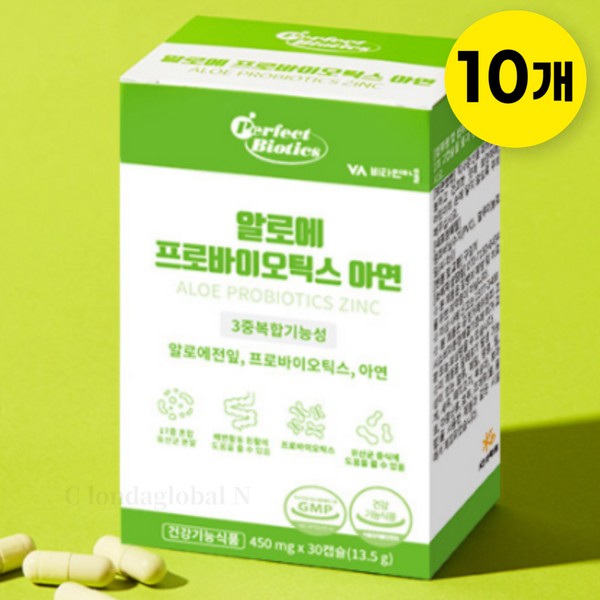 Vitamin Village Aloe Probiotics Zinc Lactobacillus 300 tablets / 비타민마을 알로에 프로바이오틱스 아연 유산균 300정