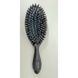 Acadia Brush Imperial Black Oval Cushion Boar Hair Bristle Reinforced