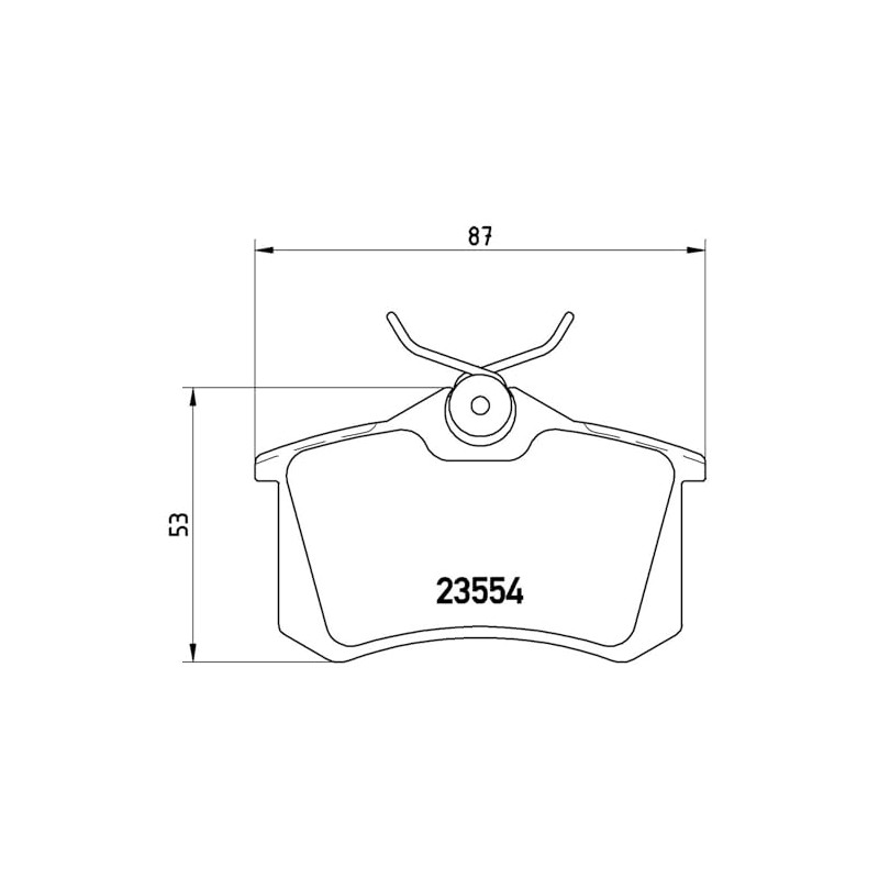 BREMBO Balatas Bajos Metales Traseras Compatible con VOLKSWAGEN JETTA de