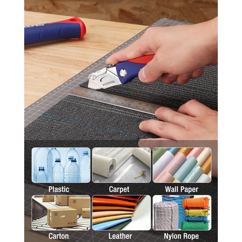 WORKPRO Folding Utility Knife, Quick-Change Box Cutter