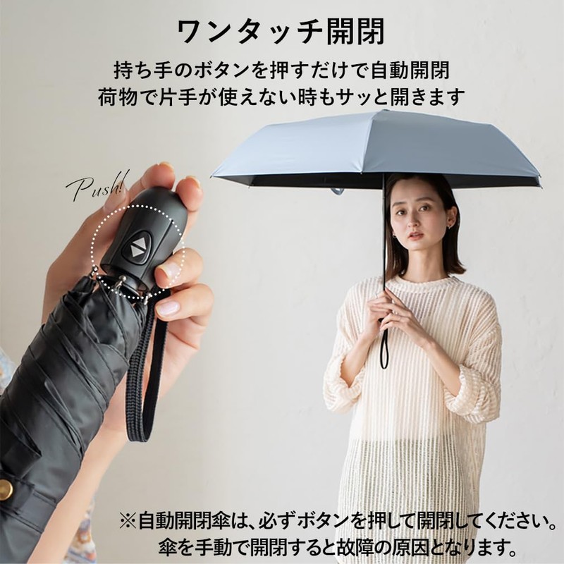VITAFELICE nsu-30159z Women's Folding Parasol for Rain or Shine (Auto