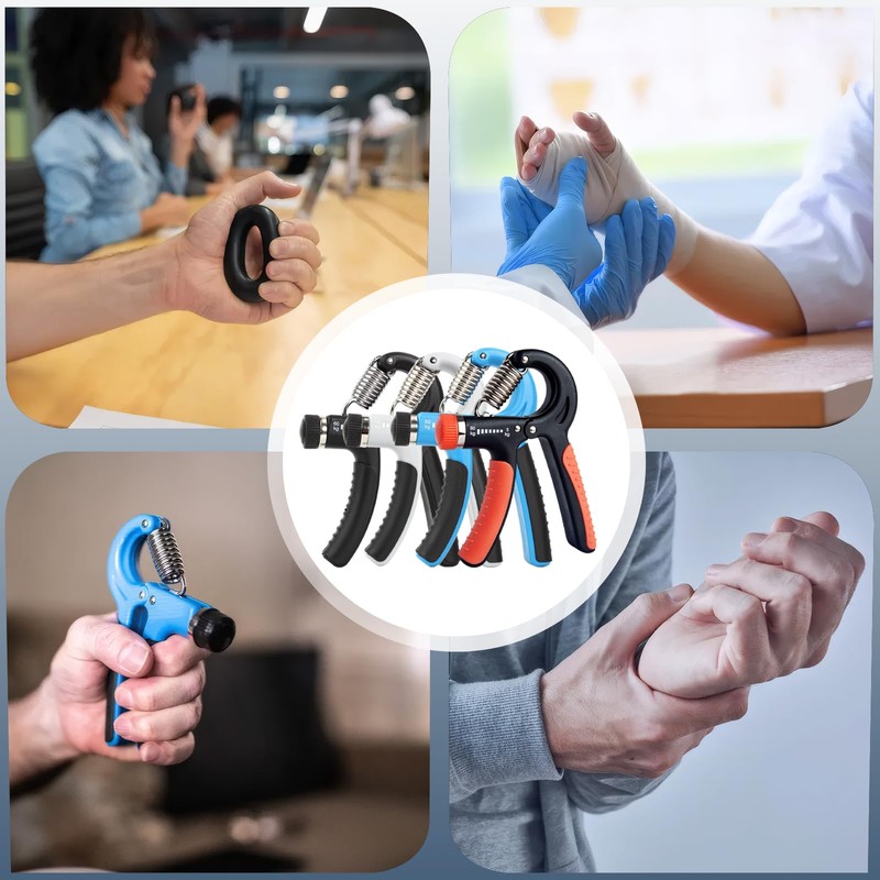 DELUXEFOX Hand Grips, Grip Strength Training (Set of 2), Hand