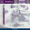 Purple JJ Ballpoint Pen with Stylus - Black Ink Refill,