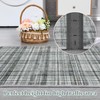 Zacoo Washable 9x12 Rug Modern Plaid Soft Grey 9'x12' for