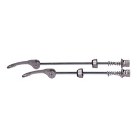 Bicycle Quick Release Skewer Hub Skewer Front & Rear Aluminum Alloy MTB Road Cross Bike Universal High Strength High Toughness (Silver)