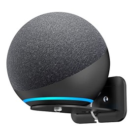 HomeMount 4th Gen Wall Mount - Speaker Wall Mount Holder for 4th Generation with Cable Management to Hide Messy Wires Space-Saving Accessories Black