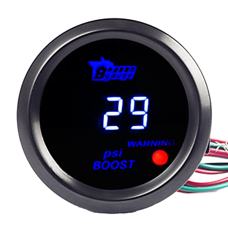 ESUPPORT Car 2" 52mm Digital Turbo Boost Gauge PSI Blue