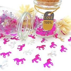 LGT Pink and Silver Unicorn Confetti for Birthdays, Parties Girls and Boys