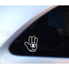 2X All Seeing Eye of Providence Car Sticker, Vinyl Decal, Window Bumper Sticker, Car Styling, Auto Tuning, JDM, Funny Car Sticker, 4x4 Caravan Campervan Decal, 80mm
