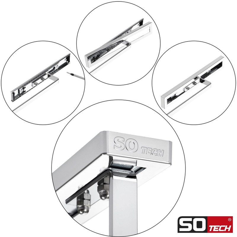 SOTECH Style 1-Arm Towel Rail Polished Chrome 325 mm Extension