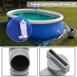 The Lord of the Tools 1 Set Stopcock Kit for Above Ground Pools with 32mm Hose Connection Pool Hose Adapter Shut-Off Valve 32mm Stop Valve Maintenance Pool Accessories