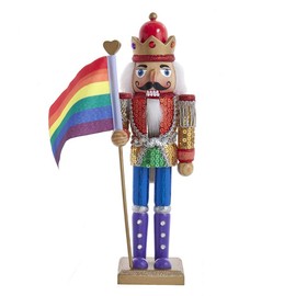 Kurt S. Adler 12-Inch Wooden Gay Pride Nutcracker