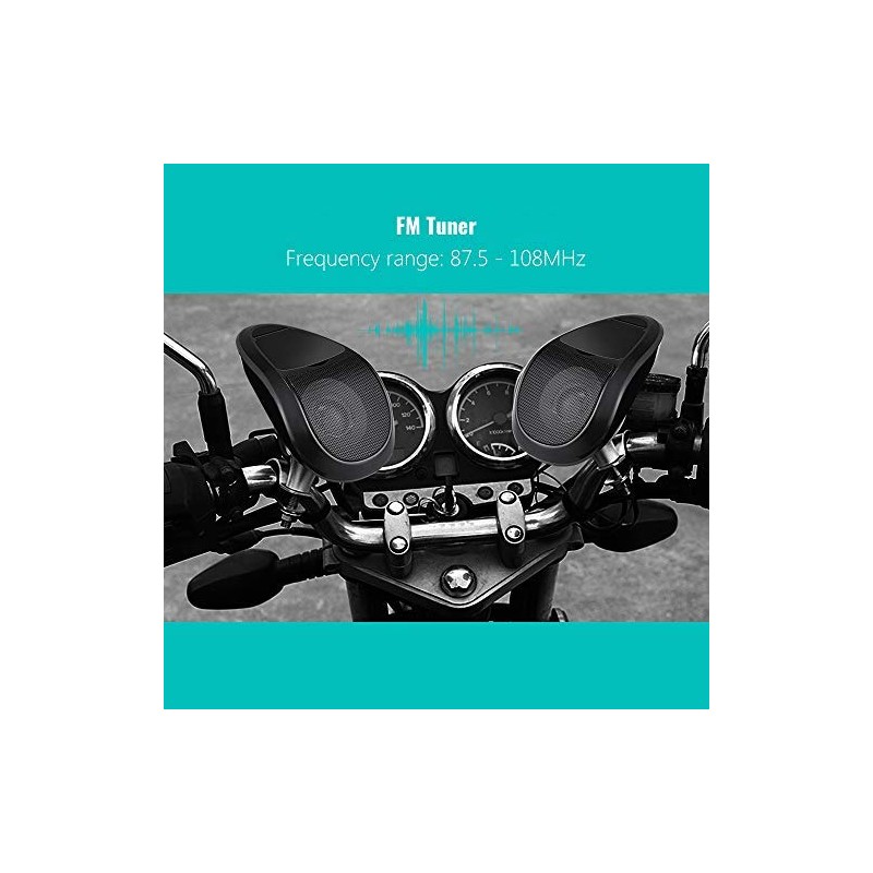 MASO Motorbike Audio Speaker Motorcycle Bluetooth Wireless MP3 Music Player