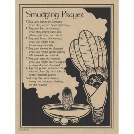 Smudging Prayer Poster 8.5 x 11" Parchment Print NEW Book of Shadows Page