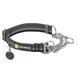 Ruffwear, Chain Reaction Dog Collar, Martingale Style for On-Leash Walking, Basalt Gray, 14"-20"