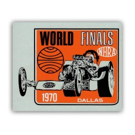 Stickershack 5 inch wide NHRA 1970 World Finals decal reproduction,N