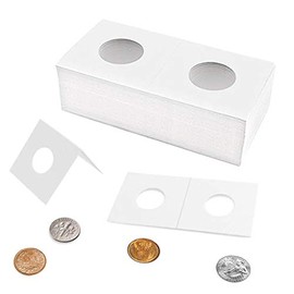 Coin Flips for Large Dollars - 50 PCS 40mm/1.6inch Cardboard Holders for 2x2 inch Pockets CS07400