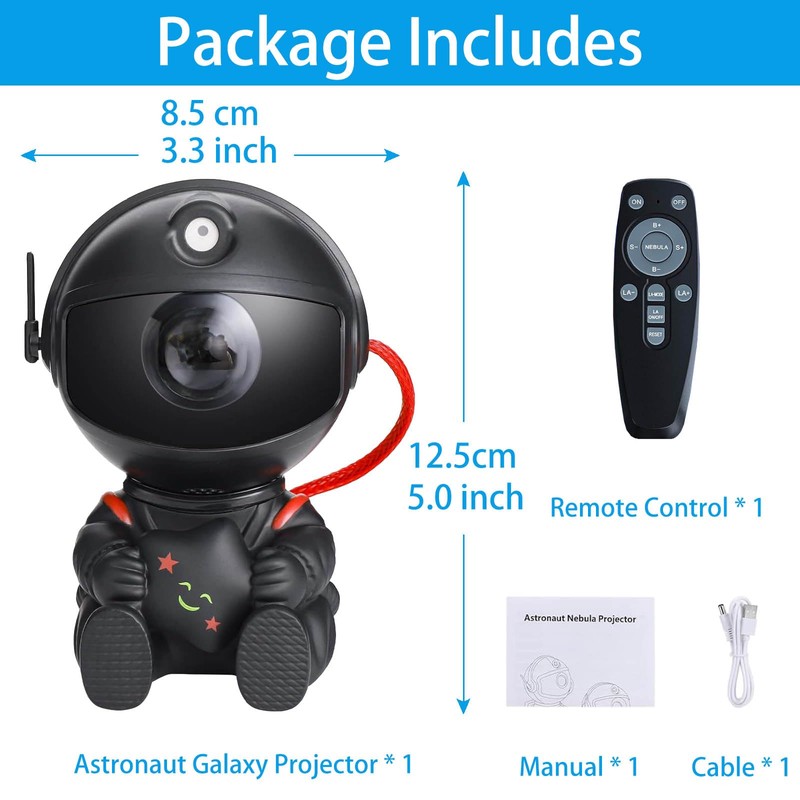 VEANANO Astronaut Galaxy Projector, Star Projector Night Light, Spaceman Light