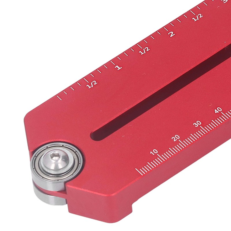 Table Saw Limit Fence Aluminum Alloy Red Retractable Adjustable Table