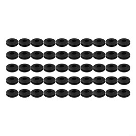 Plastic Tarp Grommets, Convenient Plastic Eyelets Set Plastic Snap Grommets Ideal for Tarps, Banners and DIY Project(50pcs Black)