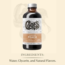 Cook's, Peach Flavoring for Baking, Preserves, Ice Cream, Jam, Cakes, 4oz