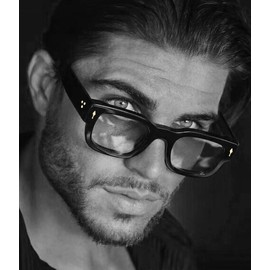 ZIMUSUN Thick Frame Square Glasses for Women Men Trendy Rectangle Blue Light Glasses Computer Eyeglasses(Blue)