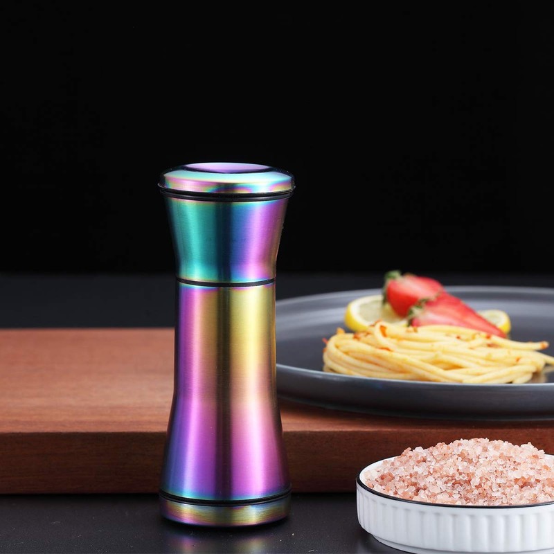 Rainbow Salt And Pepper Shakers, Kyraton Titanium Plating Stainless Steel