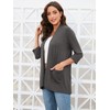 HIYIYEZI Women's Casual Lightweight Open Front Cardigans Soft Draped Ruffles