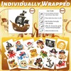 120 Glitter Pirate Temporary Tattoos for Kids, Pirate Ship Nautical