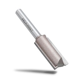hsawbit Straight 2-Flute Router Cutter, 1/4 Inch Shank, 13mm Cut Diameter & 30mm Cut Length, Flush Trim Router Bit for Woodworking