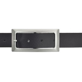 Vanzetti Women's Leather Belt Cowhide Women's Belt 30 mm Leather Belt, black