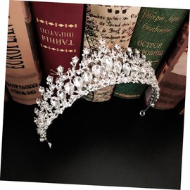 Beavorty 3pcs crystal tiara wedding headpiece for bride wedding tiara bridal headpieces for wedding bride accessories fairy fashion headbands Crown for Bride white bridesmaid rhinestones