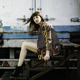 TENDYCOCO Shoulder Bag Mesh Beach Bag Woven Cotton Hollow for Women (Black)