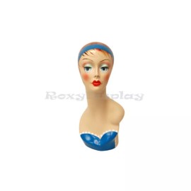 American Dress Forms Female Vintage Artistic Costume Painted Fiberglass Mannequin Display Head