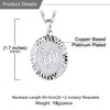U7 Unisex Oval Pendant Necklace - Metal-Plated Arabic God Allah