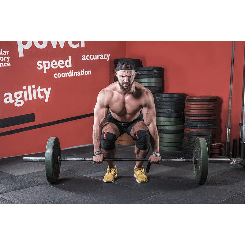 Chiba Unisex's Knee Wrap Line Glove, Black, Size EG