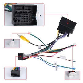 Stereo Radio Wiring Harness Adapter for VW Car Stereo Radio 52 Pin Wire Harness Compatible with for VW Volkswagen Jetta Golf Passat Tiguan Seat Touran Skoda for Aftermarket Stereo Installation