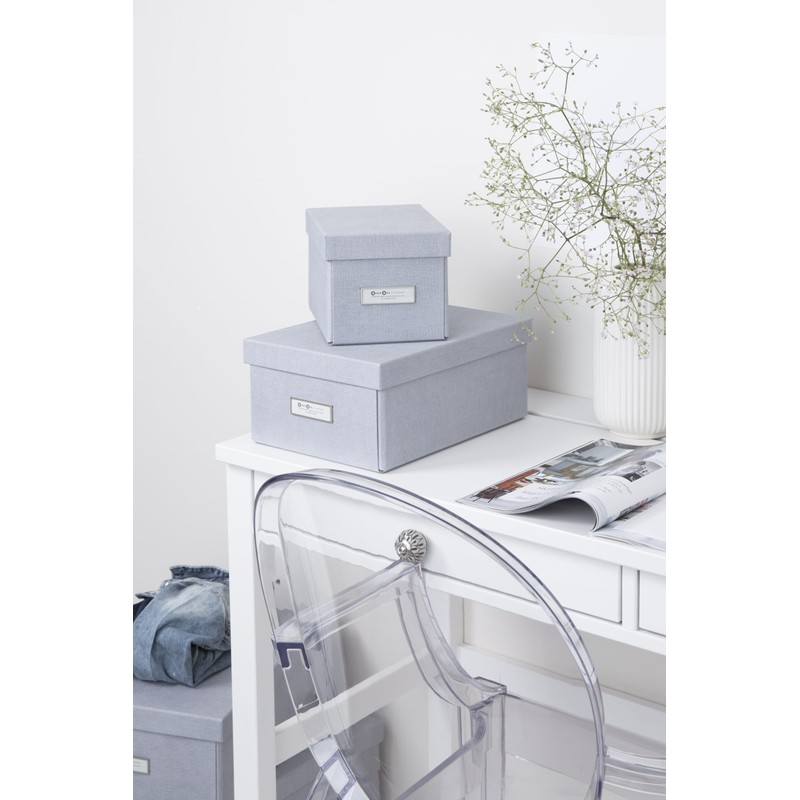 BIGSO KARIN Small Storage Box with Lid - Sturdy Organiser