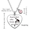 JMIMO Giraffe Necklace Giraffe Gifts for Girls Just A Girl