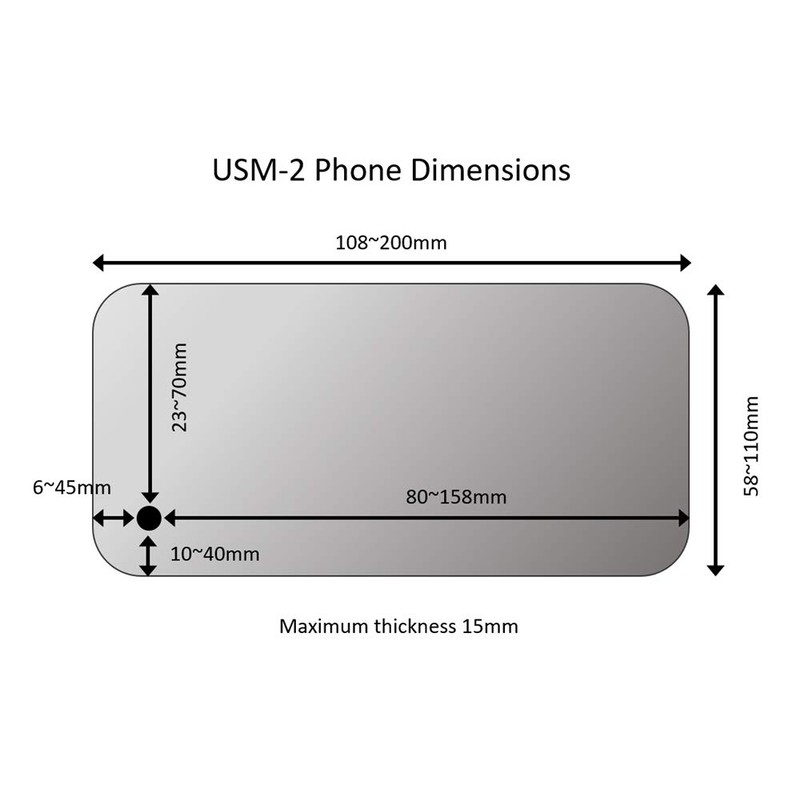 Opticron USM-2 Universal Smartphone Mount - Black, 50218