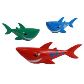 Banzai Dive Sharks and Banzai Precious DIve Gems Bundle of Swimming Pool Dive Sticks - Set of 2 by Gigi Jen's Gifts